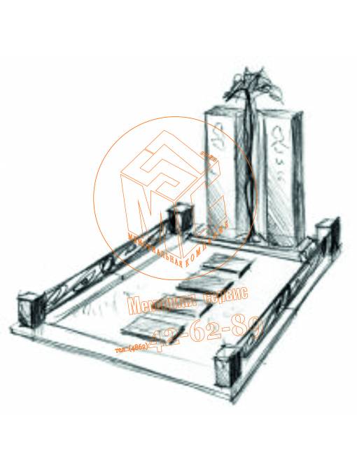 Эскиз памятника на могилу артикул 02 : фото