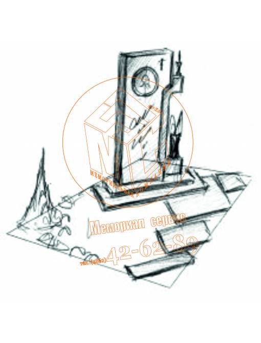Эскиз памятника на могилу артикул 12 : фото
